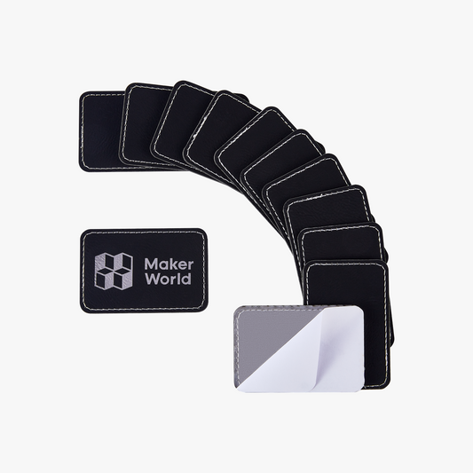 Bambu Lab Rectangular PU Iron-on Patch (10PCS) - silver