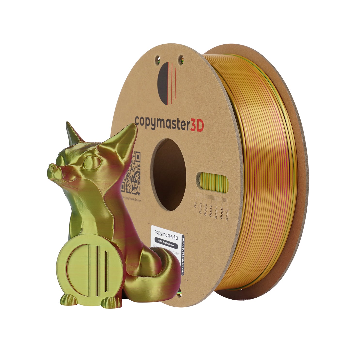 Copymaster3D PLA Tri-Silk - Gold/Green/Fuchsia